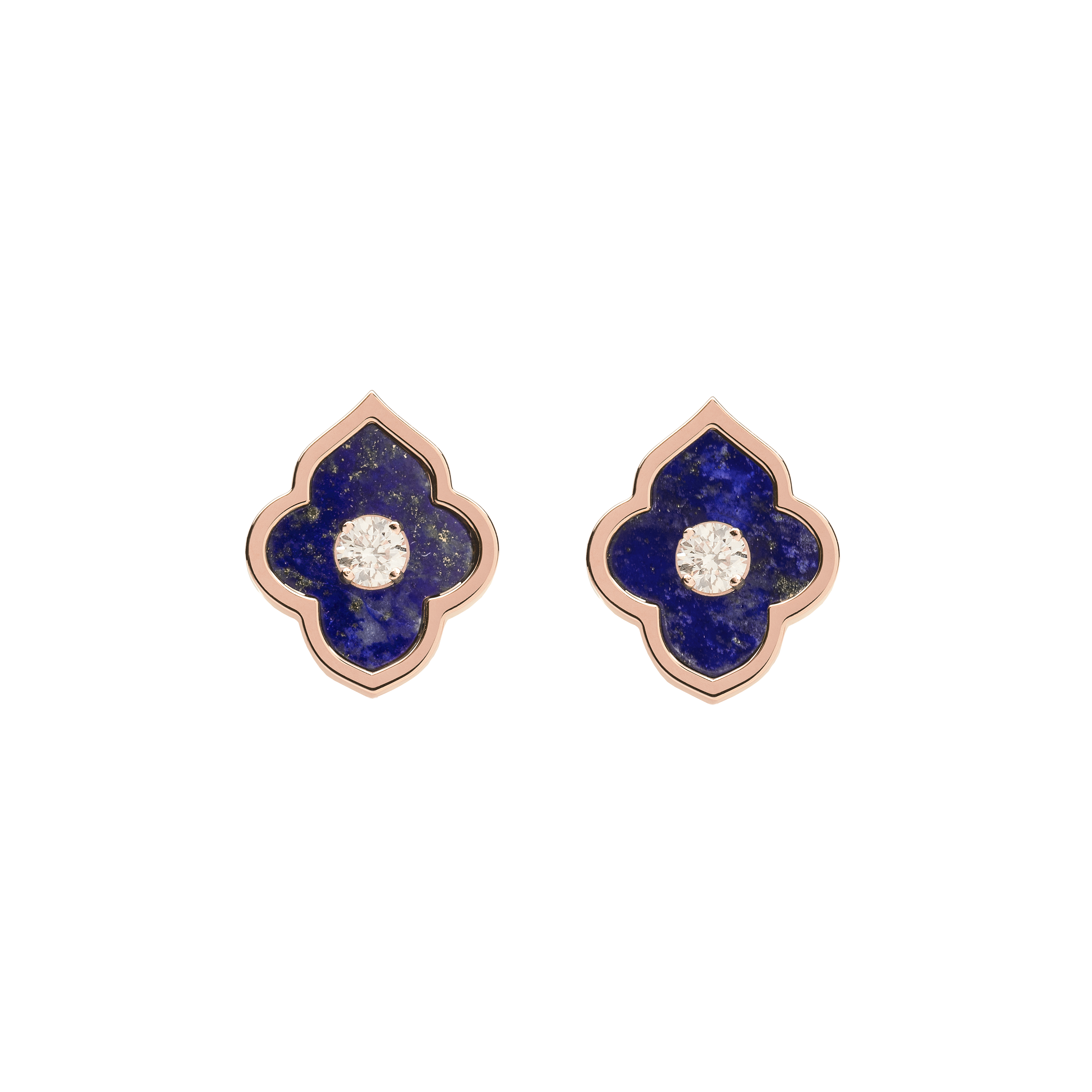 Boucles D'oreilles "Maryline" Avec Pierre Lapis Lazuli - Argenté - Neuf Avec étiquettes