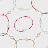 'ArKey' - White Gold Cord Bracelet (choose your colour cords)