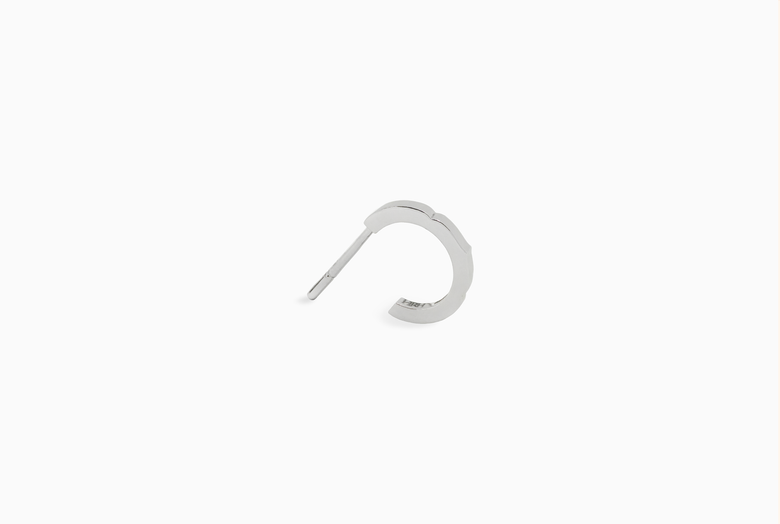AURA XS SINGLE HOOP 18K WHITE GOLD