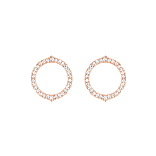 Aura - Rose Gold Diamond Earrings Small Model