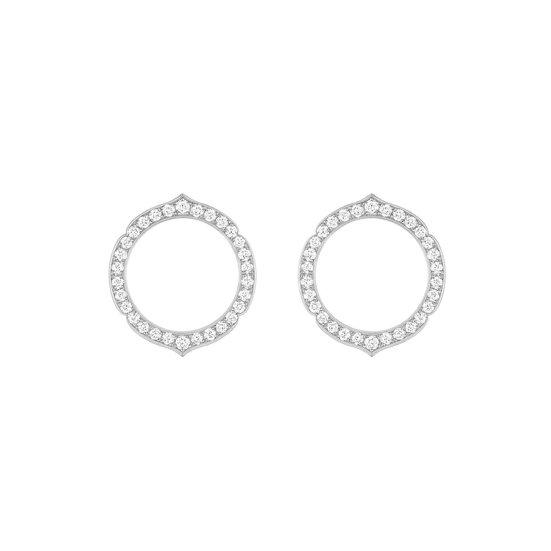 Aura - Boucles d'Oreilles Or Rose Diamants Petit Modèle