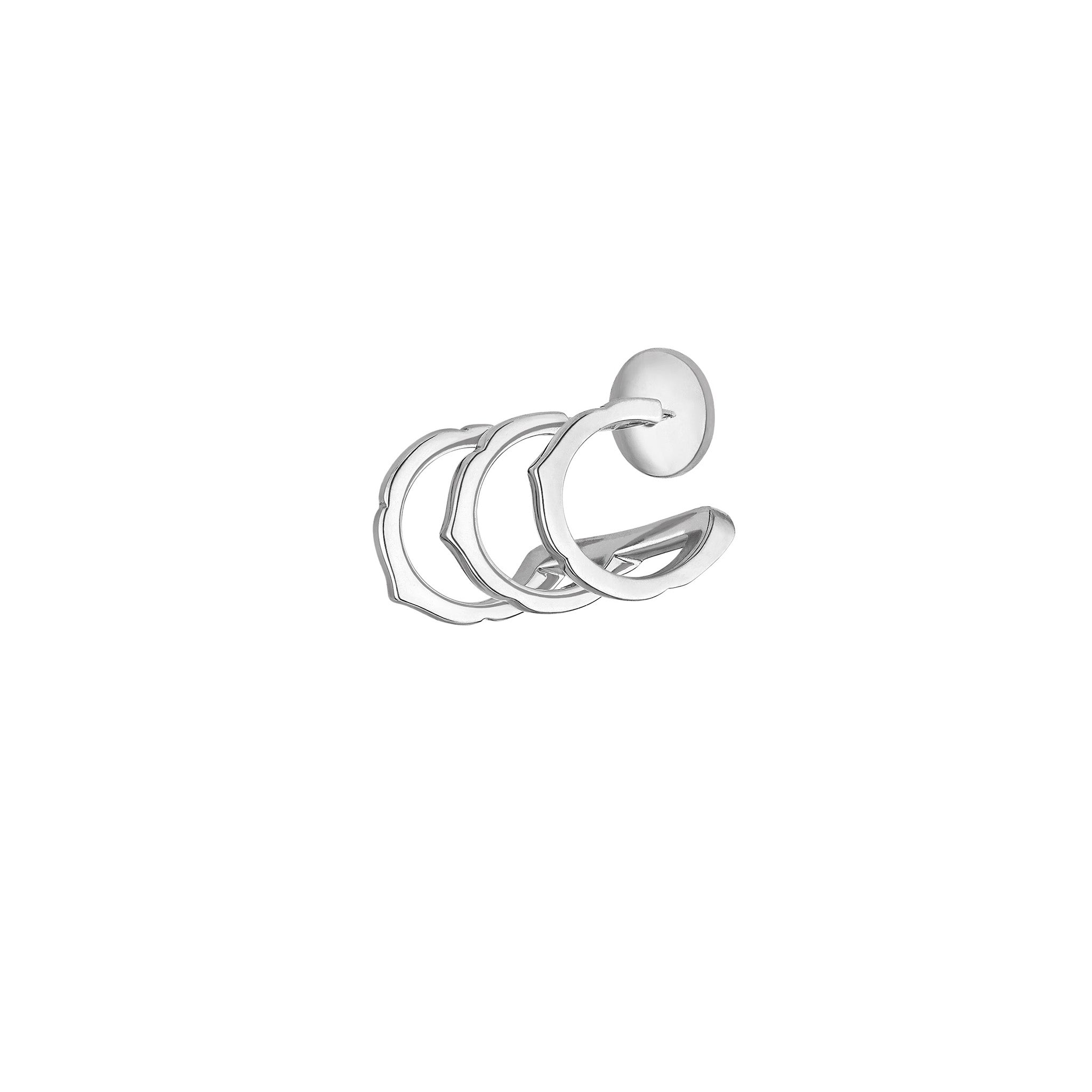 Boucles D'oreilles Blanc Et Doré Signées PAT2733431 - Fermoir Clips, Occasion En Très Bon état
