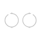 Aura - White Gold Diamond Hoops