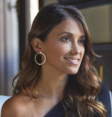 Aura - White Gold Hoop Earrings (**popular**)