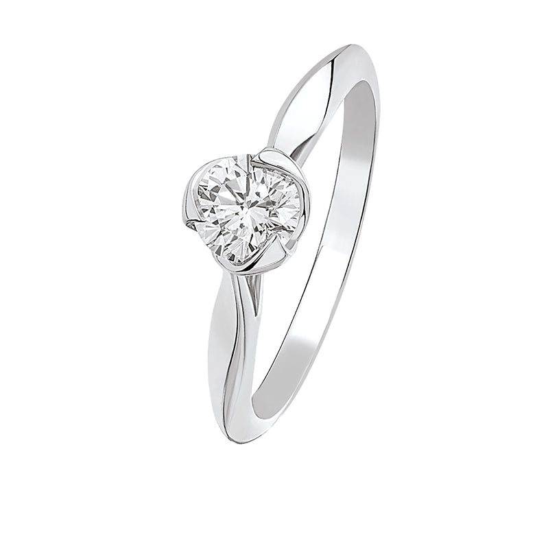 I Do - Solitaire Or Blanc Diamant 0.50ct