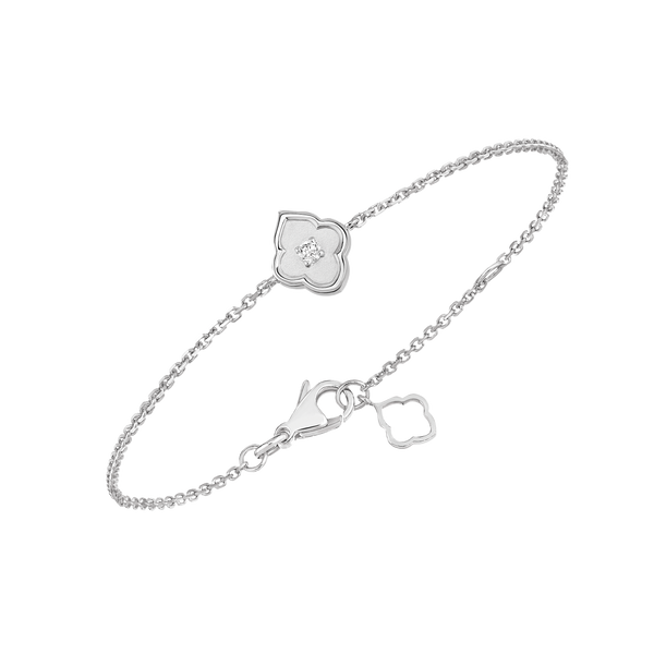 Luce - 1 Diamond White Gold Bracelet
