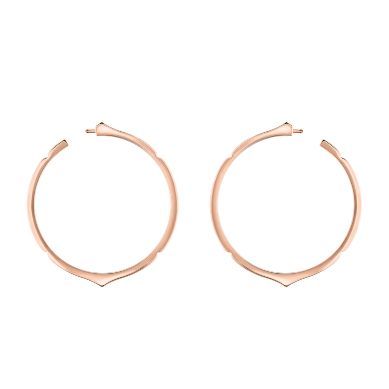 Aura - White Gold Hoop Earrings (**popular**)