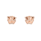 Rose of Hope - Satin Rose Gold Diamond Earrings