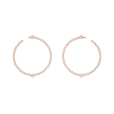 Aura - Créoles Or Rose et Diamants