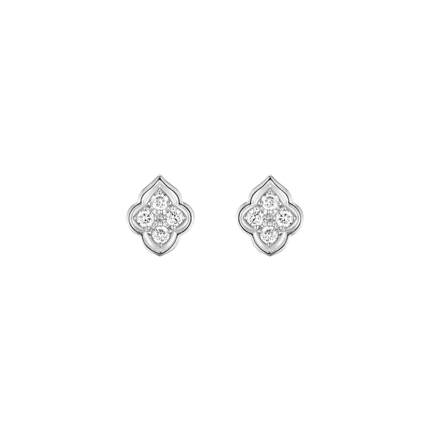 Luce - 4 Diamond White Gold Stud Earrings