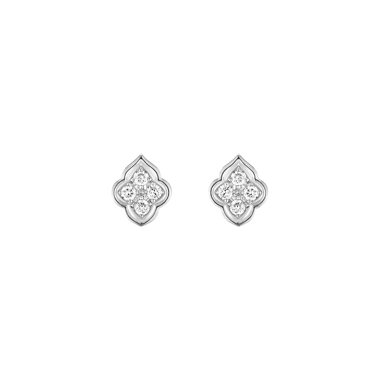 Luce - 4 Diamond White Gold Stud Earrings