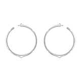 Aura - White Gold Hoop Earrings (**popular**)