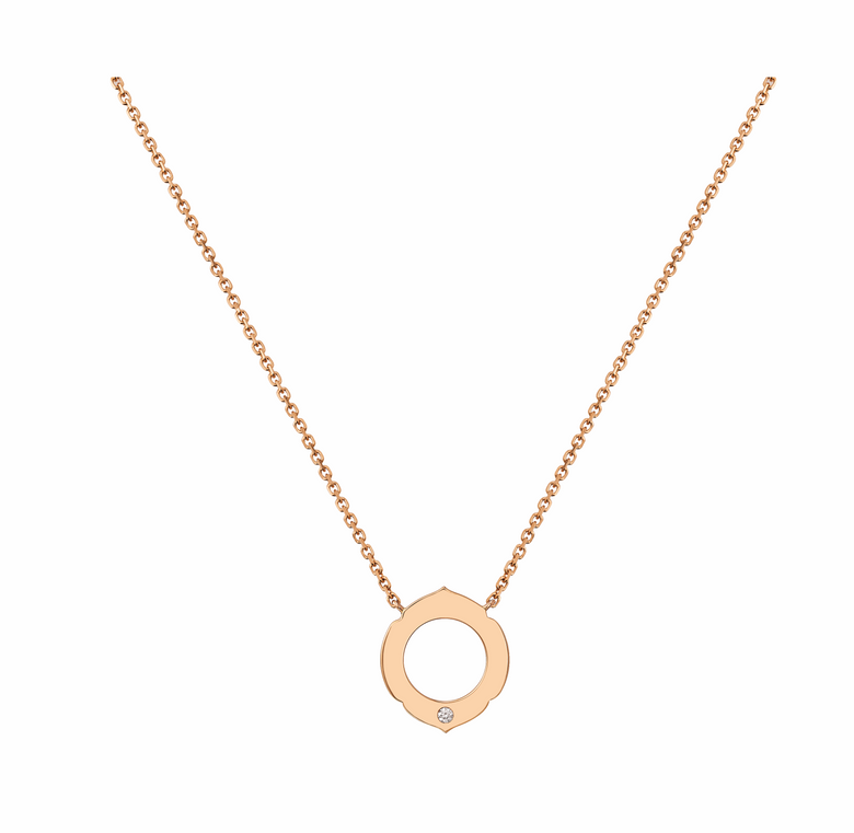 Aura - 1 Diamond Rose Gold Pendant