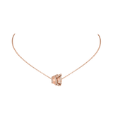 Rose of Hope - Satin White Gold and Diamond Pendant