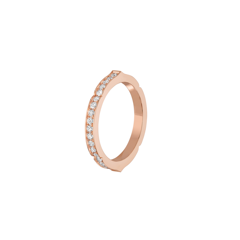 Aura - Bague Or Rose et Diamants