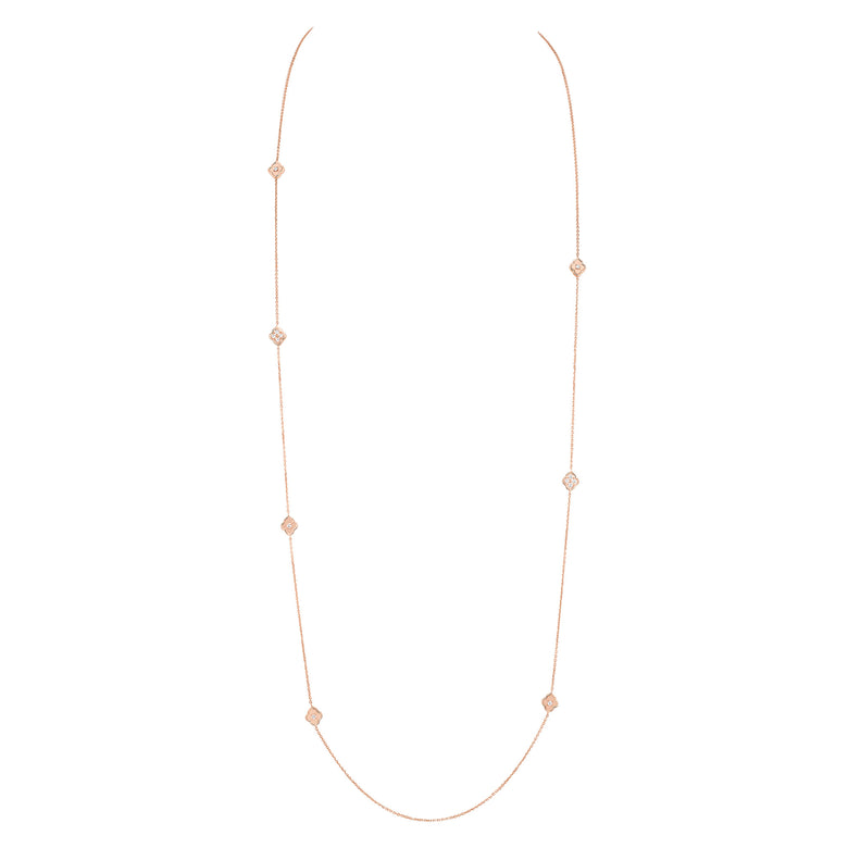 Luce - Rose Gold and Diamond Long Necklace