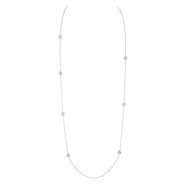 Luce - White Gold and Diamond Long Necklace