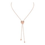 Rose of Hope - Satin White Gold Necklace