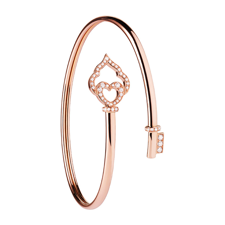 The Key - Bracelet Flex Or Blanc et Diamants