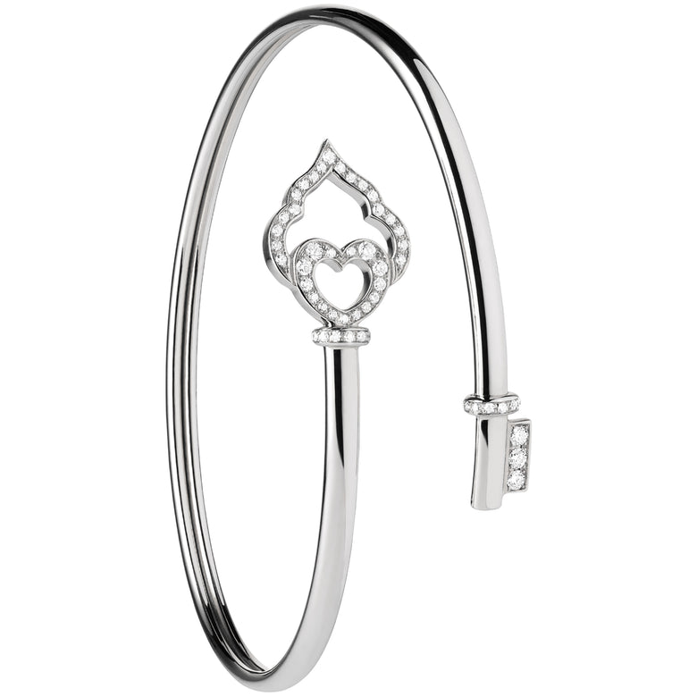 The Key - Bracelet Flex Or Blanc et Diamants