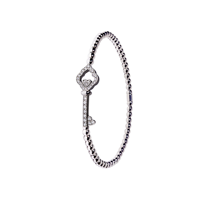 The Key - Rose Gold and Diamond Stretch Bracelet