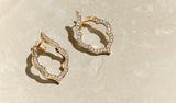 Aura - Boucles d'Oreilles Or Rose Diamants