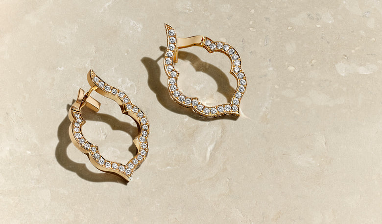 Aura - Boucles d'Oreilles Or Rose Diamants