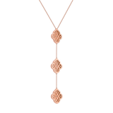 LUCE COLOUR - NECKLACE ROSE GOLD PAVE & 2 DIAMONDS M