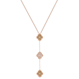 LUCE COLOUR - NECKLACE ROSE GOLD PAVE & 2 DIAMONDS S