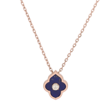 LUCE COLOUR - PENDANT ROSE GOLD LAPIS LAZULI & 1 DIAMOND S