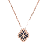 LUCE COLOUR - PENDANT ROSE GOLD LAPIS LAZULI & 1 DIAMOND S