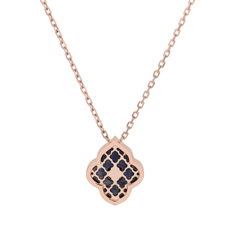 LUCE COLOUR - PENDANT ROSE GOLD LAPIS LAZULI & 1 DIAMOND S