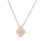 LUCE COLOUR - PENDANT ROSE GOLD MOTHER OF PEARL & 1 DIAMOND S