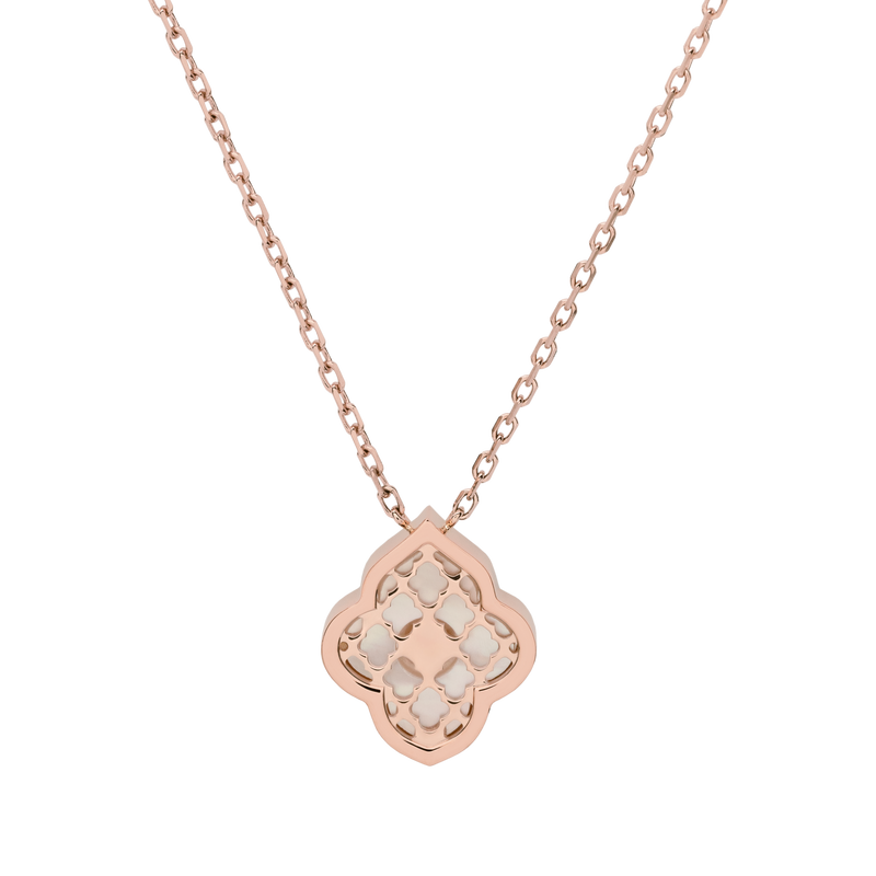 LUCE COLOUR - PENDANT ROSE GOLD MOTHER OF PEARL & 1 DIAMOND S