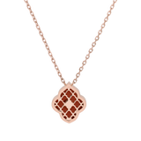 LUCE COLOUR - PENDANT ROSE GOLD CORNELIAN & 1 DIAMOND S