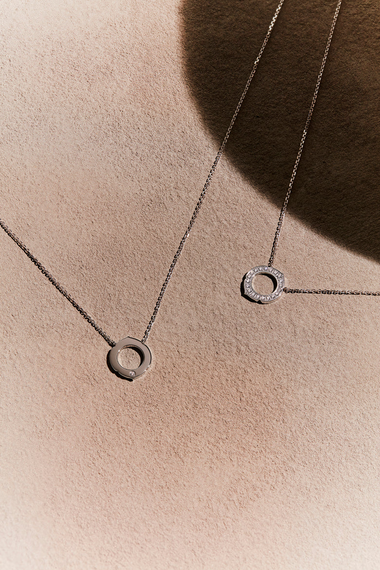 Aura - 1 Diamond White Gold Pendant