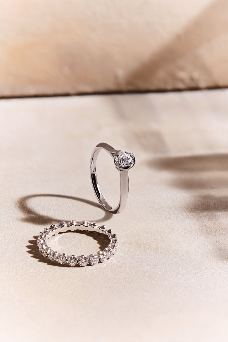 I Do - Solitaire Or Blanc Diamant 0.50ct