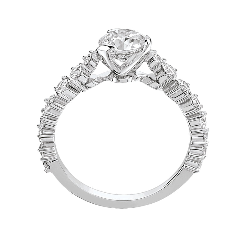 I Do - Solitaire Or Blanc 0.70ct avec sertissage Diamants