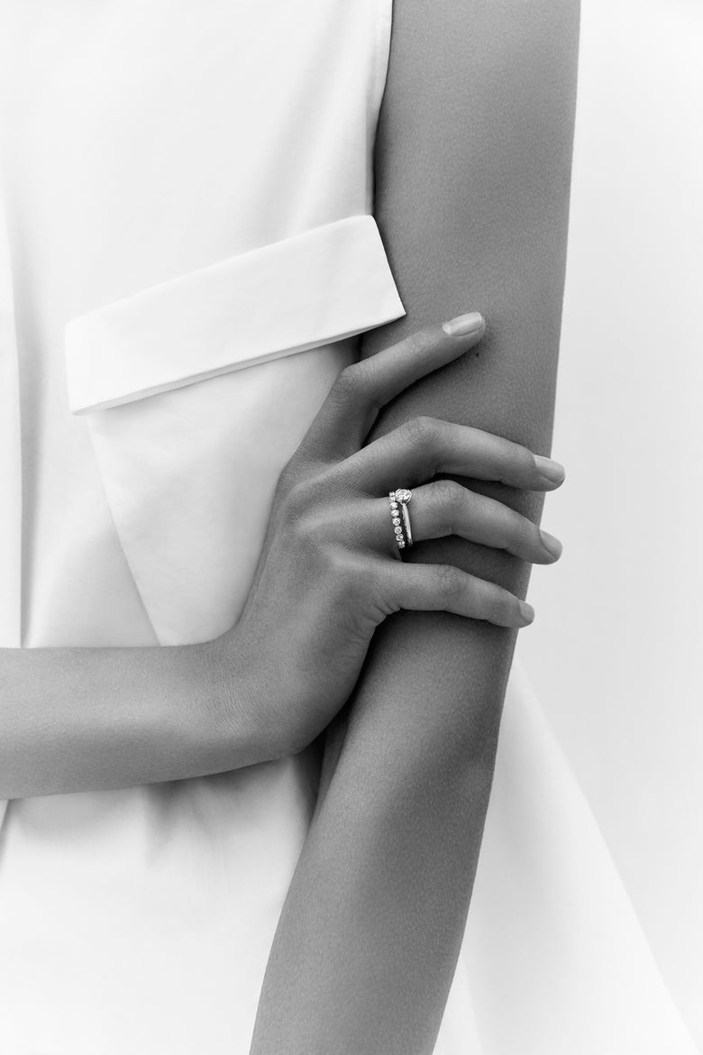 I Do - Solitaire Or Blanc 0.70ct avec sertissage Diamants