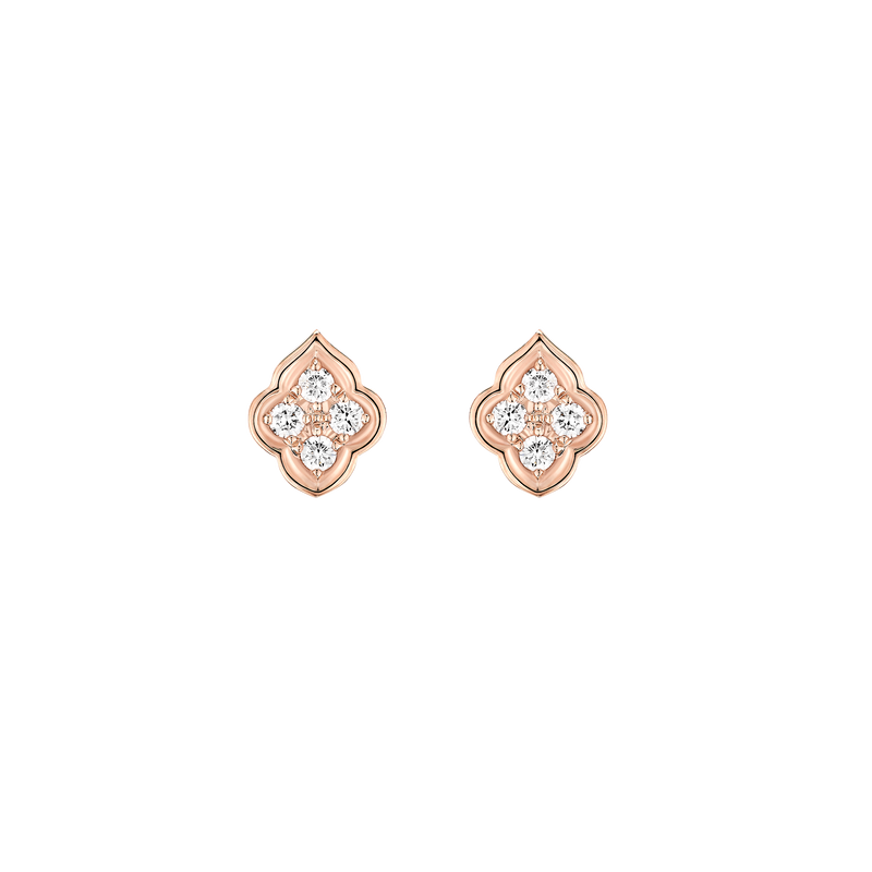 Luce - 4 Diamond White Gold Stud Earrings