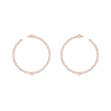 Aura - Rose Gold and Diamond Hoops