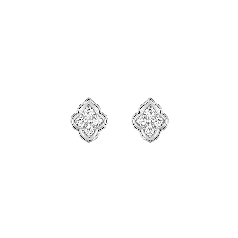 Luce - 4 Diamond Rose Gold Stud Earrings