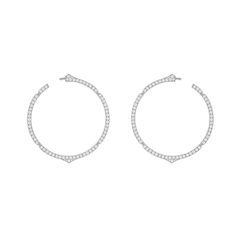 Aura - Rose Gold and Diamond Hoops