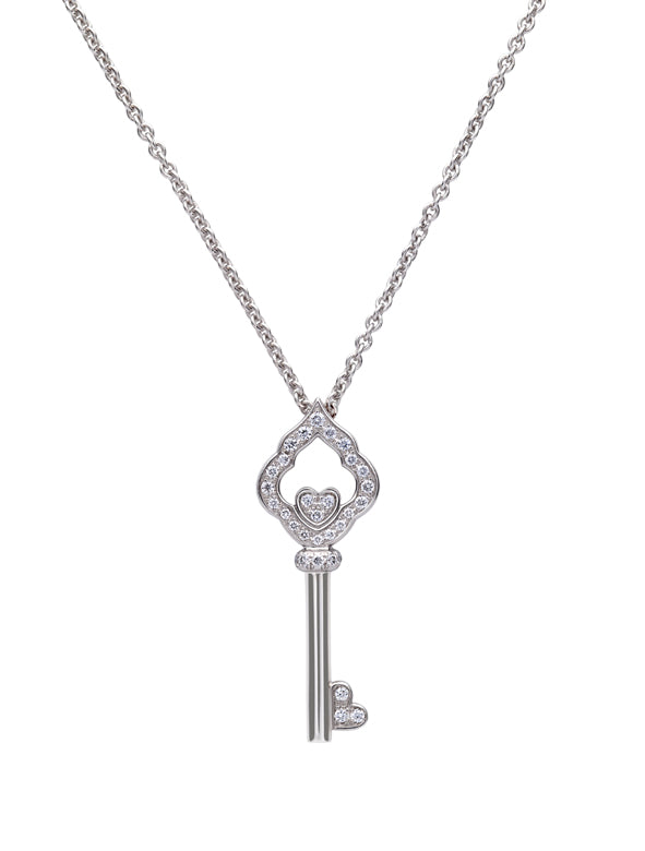 The Key - White Gold and Diamond Pendant