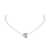 Rose of Hope - Satin White Gold and Diamond Pendant