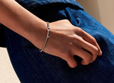 The Key - White Gold and Diamond Stretch Bracelet