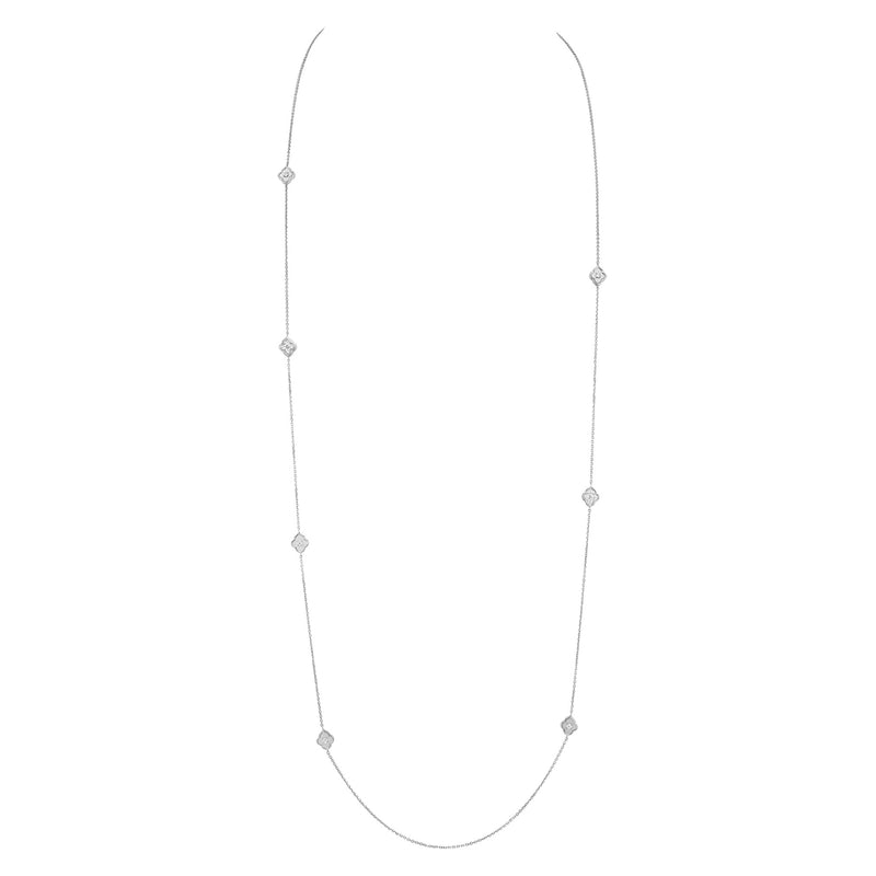 Luce - White Gold and Diamond Long Necklace