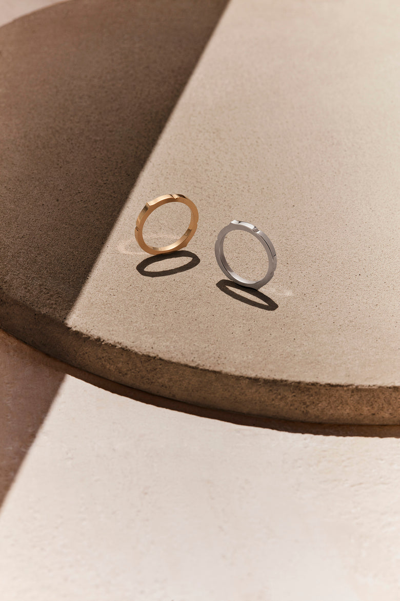 Aura - Bague Or Blanc