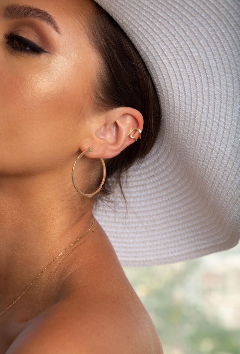 Aura - Rose Gold Hoop Earrings