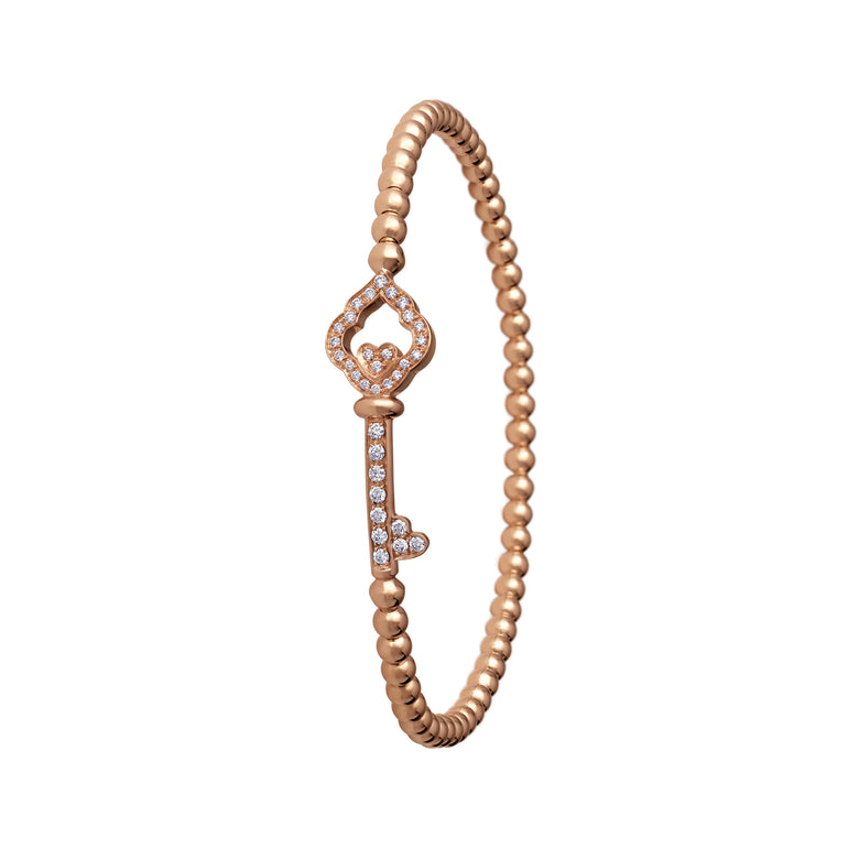The Key - Rose Gold and Diamond Stretch Bracelet